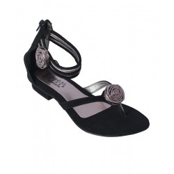 Rose Decoration Back Zip Sandals RG-009